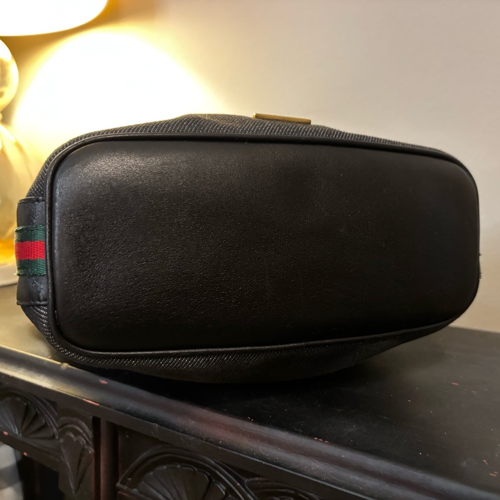 Gucci Black Denim Sherry Web Hobo Bag - Picture 8 of 12